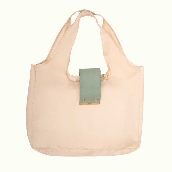 Dangler Charm – Foldable Clip-On Tote Bag in Moss