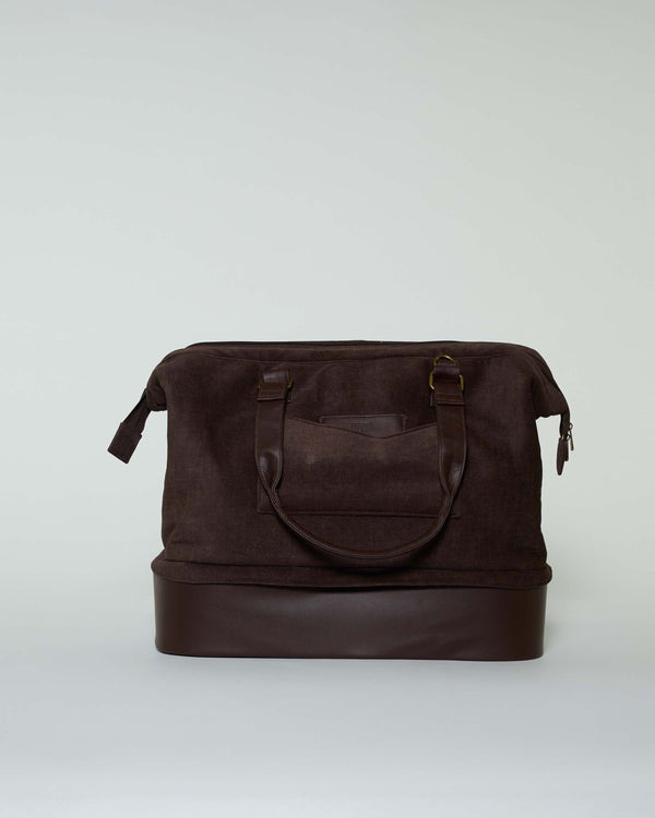 The Weekender Tote in Old Money Brown