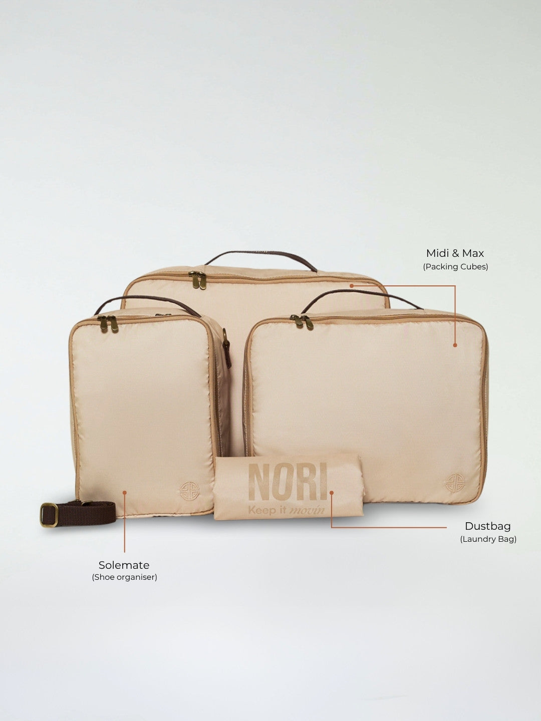Overnighter Packing Cubes Set of 4