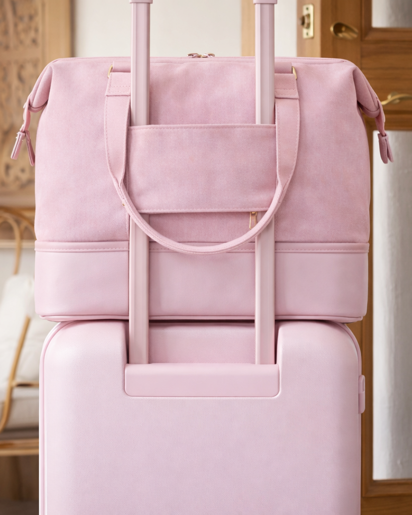 The Weekender Travel Duffle in Millennial Pink | Travel Tote for