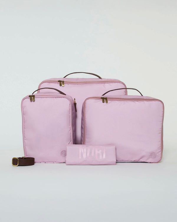 Overnighter Packing Cubes Set of 4 in Millennial Pink