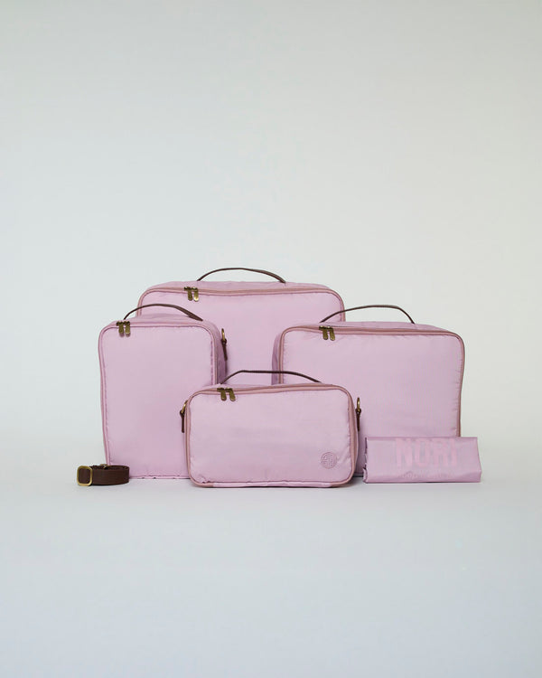 Explorer Packing Cubes Set of 5 in Millennial Pink