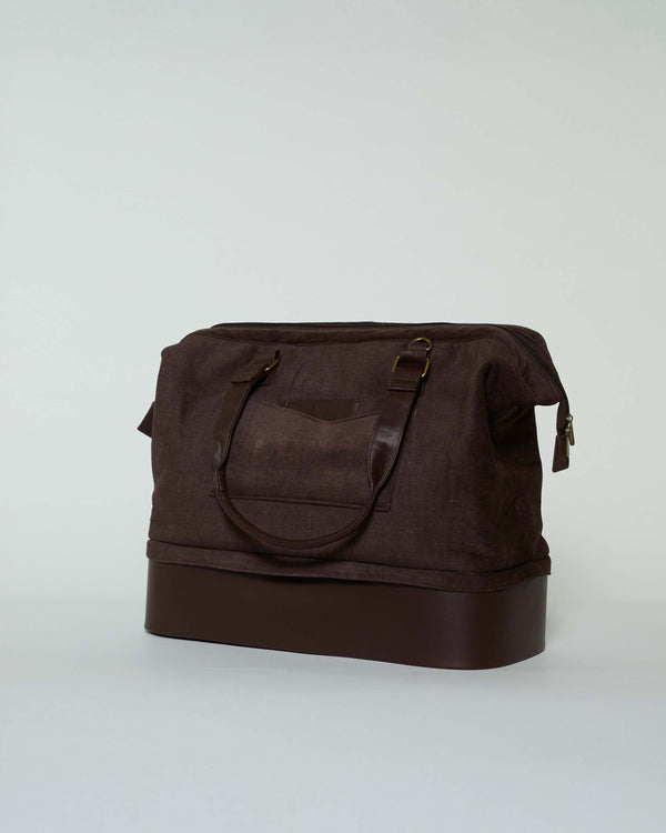 The Weekender Tote in Old Money Brown