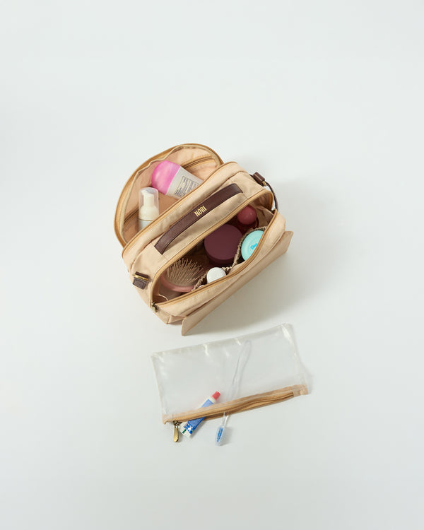 Glowkit - Makeup + Toiletry Bag in Creme