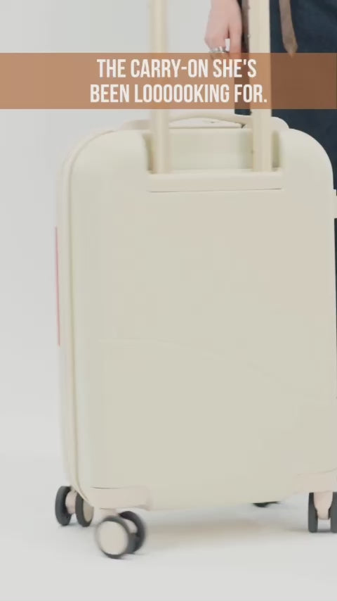 Carry On Wheelie Luggage In Millennial Pink | Cabin Size – NORI